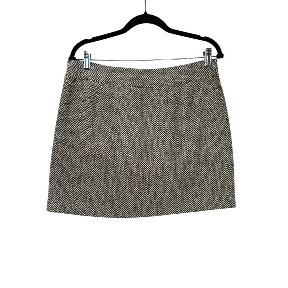 Vineyard Vines Herringbone wool blend‎ A-Line preppy Mini Skirt Women's Size 10